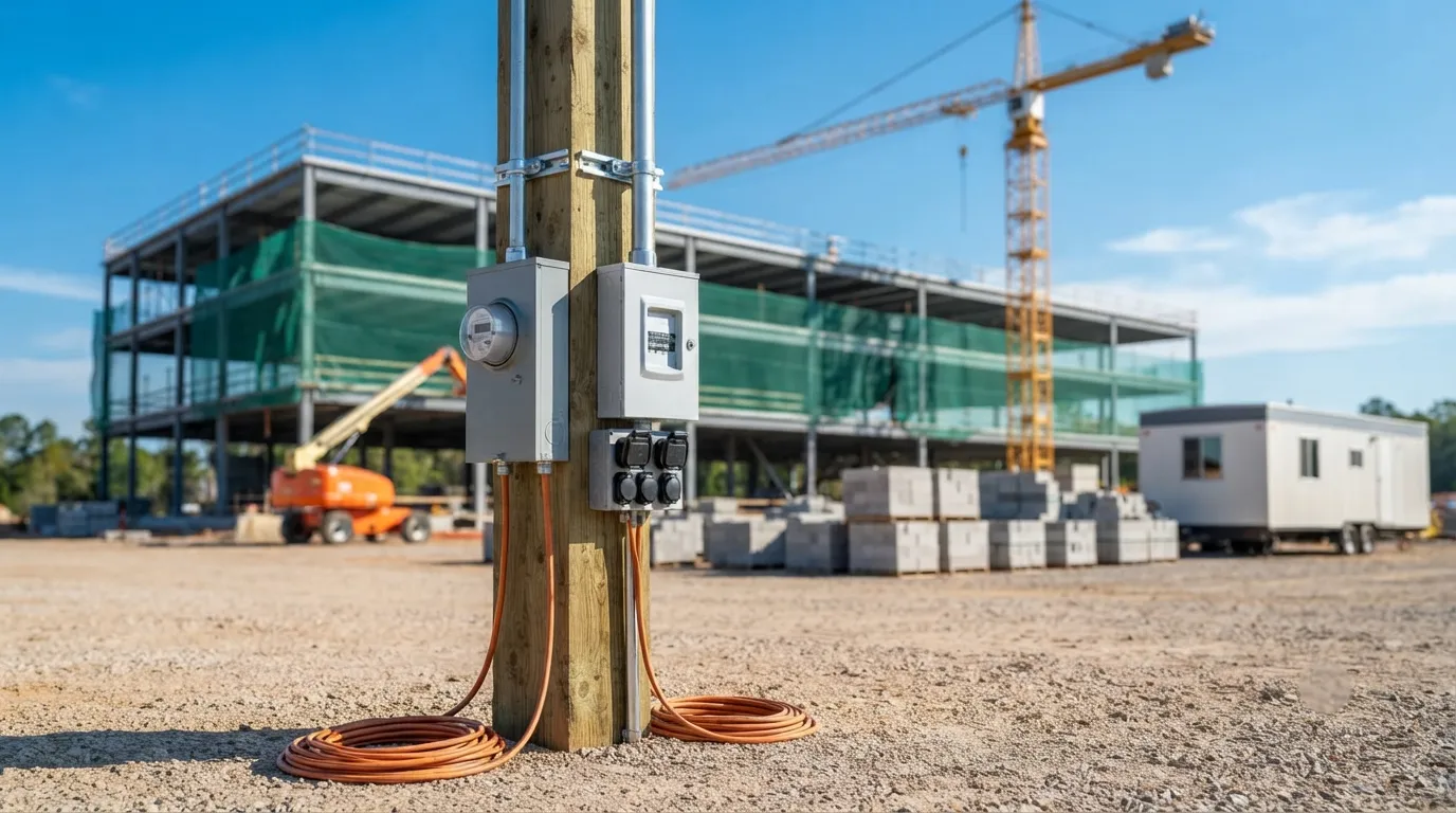 Temporary Power Pole in Spokane, WA